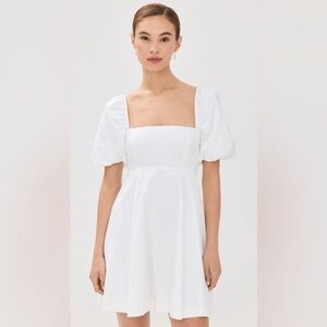 Hill House Mini Matilda Puff-Sleeve Dress in White